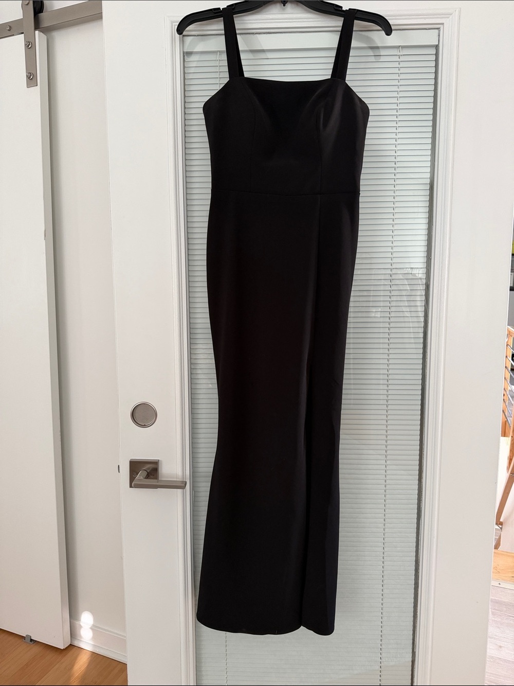 Azazie Black Square-Neck Maxi Dress